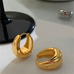 Fet designerörhängen för kvinnor 2024 Fashion Earring Liten Hoop Letter Vintage Luxury Earrings Plated Gold Silver Simple Accessories ZL137 F4