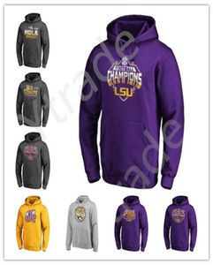 Mens LSU Tigers College Football 2019 National S Pullover Hoodie Sweatshirt Salute to Service Sideline Therma Performance7377475