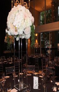 Ny stil klar hög bröllop akryl kristallbord mittpunkt bröllop kolumner blommor för bordsdekoration9755697