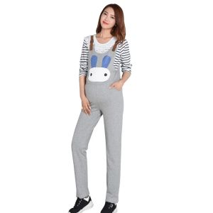 Capris Salopette premaman Pantaloni lunghi Bretelle gravidanza Vestiti per le donne incinte Cintura con cinturino Pantaloni con bretelle Primavera Autunno Tute