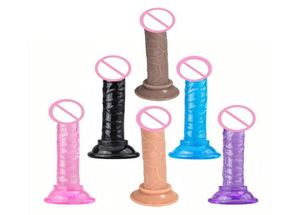 Massage mjuk mini dildo realistisk penis kuk med stark sugskopp anal dildos för kvinnor man erotiska sexleksaker för vuxna svart di7494767