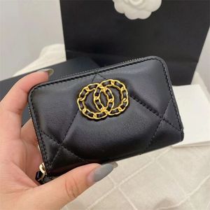 Vintage caviar Designer Card holder for woman mens cc purse luxury handbag card wallet coin purses keychain leather key pouch gift woc zipper wallets passport holder