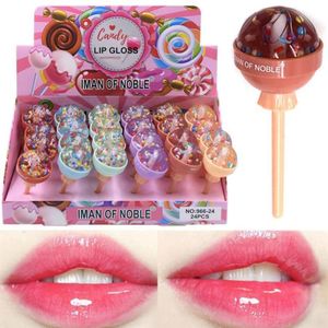 24 -PCS pudełko cukierki błyszczyk przezroczysty lustro olej do ust naprawianie pulchujące lipgloss seksowne usta pulchne makijaż kosmetyki 238T5930056