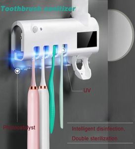 Домашние держатели для зубной пасты Dentaluv Дезинфицирующее средство для зубных щеток Стерилизатор Очиститель Держатель для хранения Ультрафиолетовая бактерицидная зубная щетка 2109518329