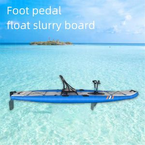 Water racing Foot pedal boat ISUP inflatable kayak surfboard pedal style fishing board float paddleboarding beginner water skateboard