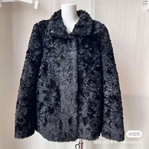 Fan 2.0 Faux Eco-Firedly Corean Women’s Toka Fur مع طوق واقف ومعطف قصير سميك 621612