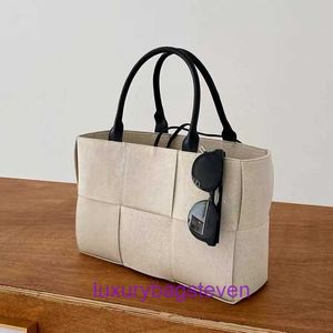 Bottgss Ventss Tote Echtes Leder Handtasche Hohe Qualität Südkorea East Gate New Arco Canvas Tasche Damen gewebt One Shoulder Große Kapazität Have Real Logo