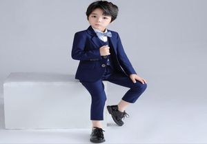 Set di matrimoni neri nuovi ragazzi bambini Prom Formale Formale Blue Tuxedo Suit 3 PCSSET COOTVESTPANTS3252026