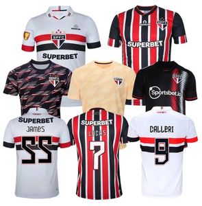 24 25 New Sao Paulo Football Club jersey LUCIANO PATO JAMES 2025 Men's Kids Short Sleeve Sports Football Jersey kit La Fiona LUCAS PABLO MAIA home and away third jersey