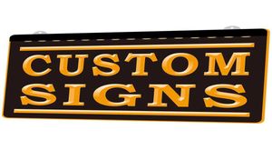 LS0002 Custom Your Signs 3D Engraving LED Light Sign Whole Retail1769495