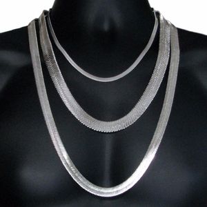 Mens Hip Hop Herringbone Gold Chain 75 1 1 0 2CM Silverguld Färg Färgbenkedjan Uttalande Halsband Högkvalitativa smycken281Z