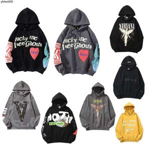 Erkek Tasarımcı Hoodie Lucky Me Görüyorum Hayalet T-Shirt Yüksek Moda Sweatshirt Uzun Kollu Hip Hop Street Style Salep Koleksiyonu Asya Boyutu S-5XL WDIY