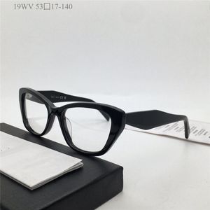 Neues Modedesign, optische Cat-Eye-Brille, 19WV, kleiner Acetatrahmen, einfacher und beliebter Stil, leichte und leicht zu tragende Brille von höchster Qualität