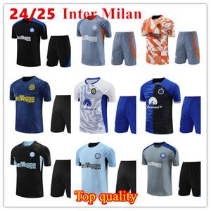 2024 Inter Men Trailtsuits Futbol Kısa Kollu Sweatshirt Milano Eğitim Takım 24 25 Milans Chandal Futbol Survetement Camiseta De Foot Spor Giyim En İyi Kalite