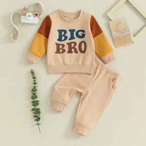 Giyim setleri Big Brother Küçük Eşleşen Kıyafet Toddler Bebek Erkek Uzun Kollu Sweatshirt Pantolon Set Sonbahar Giysileri