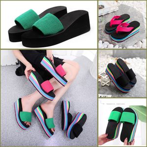 GAI Damen-Sandalen, hochwertige Damen-Sandalen, Kristall-Kalbs-Freizeitschuhe, gesteppte Plattform, Sommer-Strand-Slipper, niedriger Preis, EUR 35–43