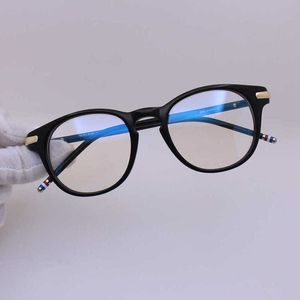 2024 Lüks Tasarımcı Kapalı Lüks Tasarımcı Yeni Erkekler ve Kadın Güneş Gözlüğü Kahverengi Yuvarlak Plaka Miyopya Çerçevesi Moda Kore Ultra Hafif Gözlük TB-813