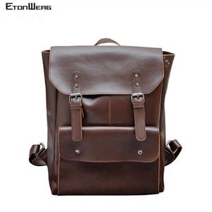 Briefcases Business office Laptop Backpack Men Multifunction School bags Designer PU Leather backbag women Travel bag pack Casual 320x