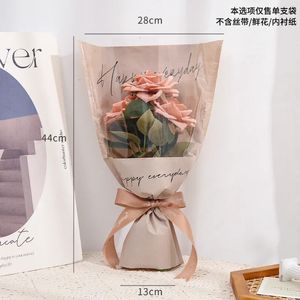 20pcs Pojedynczy pakiet opakowania Bukiet wiele worków z flowerami Tors Transparent Shop Pakiet róży 240228