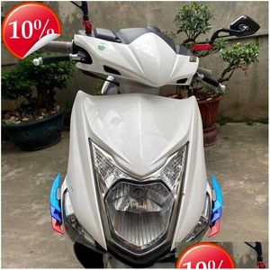 Inne części motocyklowe Nowe 2pcs dla motocyklowego skutera motocyklowa skrzydło aerodynamiczne spoiler boczny naklejka Dynamiczne akcesoria Dro dhhyc