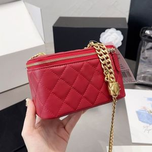 Kobiety Golden Filar luksusowe projektanci crossbody torebki kosmetyczne Diamentowe kratę kołdry regulowany łańcuch klasyczny torba na ramię vintage2509