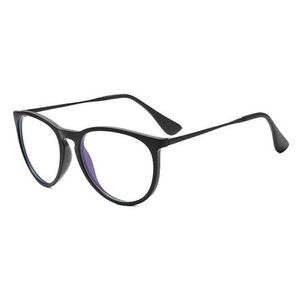 Klassiska runda glasögon ramar män kvinnor blå ljus blockerande metall ram optiska glasögon designer glasögon gafas de sol med väska290h