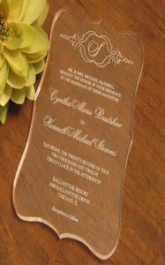 2016 Yüksek kaliteli akrilik açık düğün davetiyeleri Cardwedding InvitesAcrylic Invittations Wilding Invittations1757613