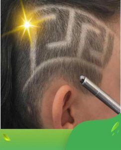 Professionell Magic Engrave Beard Hair Scissors Eyebrow Carve Pen Tattoo Barber Frisörsax Eyebrow Oil Head Carving24899227755