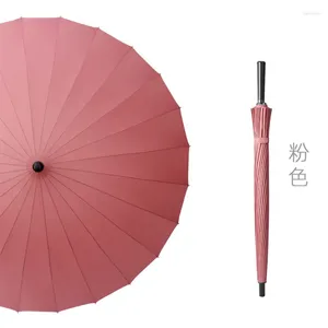 Parasol 24 Kości Długie uchwyt parasol duży podwójny wzmocniony wiatrstorm styl retro