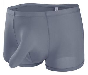 Sexy masculino pênis roupa interior masculino legal sexy elefante nariz grande bolsa de seda gelo boxer shorts calcinha gay barato roupa interior masculina calcinha9416861