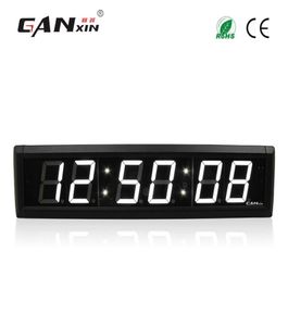 Ganxin Orologio da parete a LED a 6 cifre da 23 pollici, colore bianco, timer a LED, display a 7 segmenti, conto alla rovescia con telecomando8968984