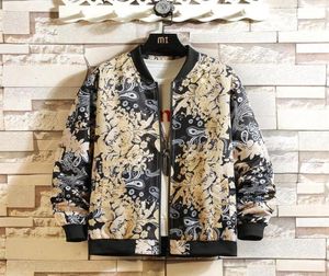 Men039s Jackets Jacket Mens Casual Coats Luxury Flowers Pattern Baseball Collar Harajuku Streetwear Bomber Coat Men Oversize Ou4462545