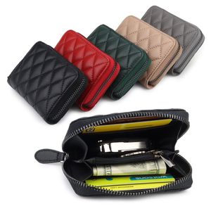 High quality Single Holders purse zipper the fashion most way to carry around money cards and coins men leather card small bu250O