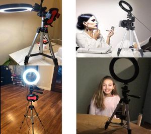 57 tum led ring Light Po Studio Camera Light Pography Dimble Video Light for YouTube Makeup Selfie med stativtelefon Hol8068097