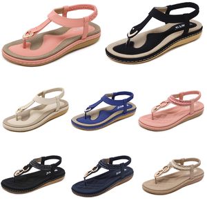 2024 sapatos femininos verão sandálias baixas saltos malha superfície lazer mãe preto branco tamanho grande 35-42 j2 gai 599