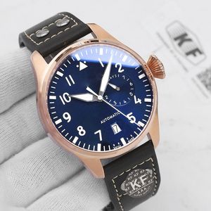 Rose Gold Luxus Mode Damen Dame Herren Designer Automatikwerk Power Recerve Big Pilot Kf Uhren Mann Uhr Armbanduhren326f