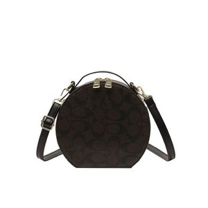 Marca feminina pacotes de dia clássico revestido presbiopia um ombro crossbody varsity bolo redondo bag272h