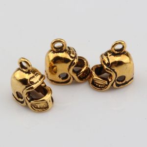 MIC 200 Stück Antikgold 3D kleiner Football-Helm-Charms-Anhänger DIY-Schmuck 13 x 11 mm2532