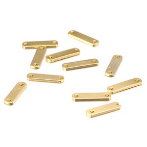 100 pçs / lote 15 4 1mm Placas Em Branco Pequenas Etiquetas de Selo de Mão Conector de Barra Personalizado para DIY Pulseira de Metal Descobertas de Jóias Atacado242S