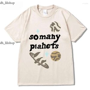 壊れた惑星Tシャツの男性Tシャツ市場非常に多くの惑星Tシャツストリートウェアハラジュクプラスサイズの夏の短袖ルーズコットントップ