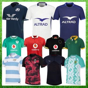 جديد 2024 Fiji Japan Ireland Jersey 23 24 25 اسكتلندا جنوب إنجلاندز African Australia Argentina Home French Waleser القميص البديل للرجبي S-5XL