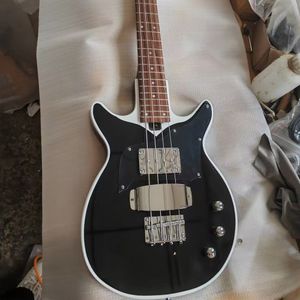 New Electric Bass Guitar 4 String Gene Simmons Style 24 Fret Solid Body Mahogany Neck - 4/4 Size, Rosewood Fretboard, Cable Included
