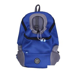 Dog Carrier Bag Portable Travel Breathable Cat Backpack Outdoor Pet Carrying Supplies Drop Delivery Dhcsd