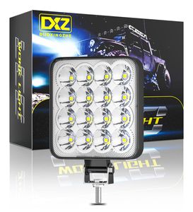 Barra luminosa da lavoro a 16 LED 48W 3030LED Faretto quadrato luminoso per fuoristrada SUV ATV Trattore Barca Camion Escavatore Fari Illuminazione3424442