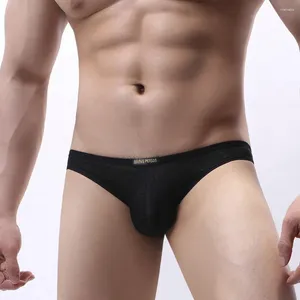 Underpants Men Sexy Underwear Transparent See Through Shorts Lip Print Undies Briefs Jockstrap Lingerie Slip Male Intimate