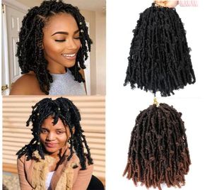 LANS Synthetic Butterfly Locs Crochet Hair Extension 14 Inch Pre Looped Long Distressed Faux Hair Extensions 20 strandspcs LS152211123