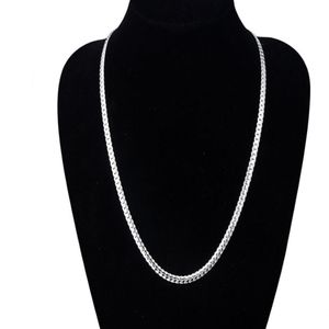 Nya ankomster kvinnor 6mm Hela sidled silverhalsband 925 Sterling Silver Fashion Jewelry Women Män Länk Chain Necklace281o