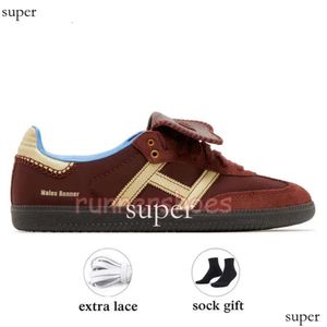 Modedesigner Wales Bonner Nylon Brown OG Casual Sambaba Sneaker Pony Leopard Sambae Sneakers Sporty Rich White Black Red Shoes Flat Sports Adiddas Gazelle 847