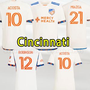 2024 FC Cincinnati Futbol Formaları 24 25 Hagglund Obinna Vazquez Home Away Miazga Futbol Gömlek Tayland Kalite Erkek Boyut S-XXL Hayranlar Oyuncu Sürüm 2025