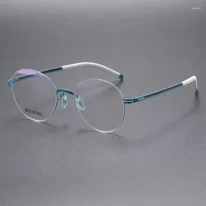 Montature per occhiali da sole Germania Occhiali di marca firmati da uomo Occhiali da vista vintage da donna Occhiali da miopia leggeri super sottili in acciaio inossidabile